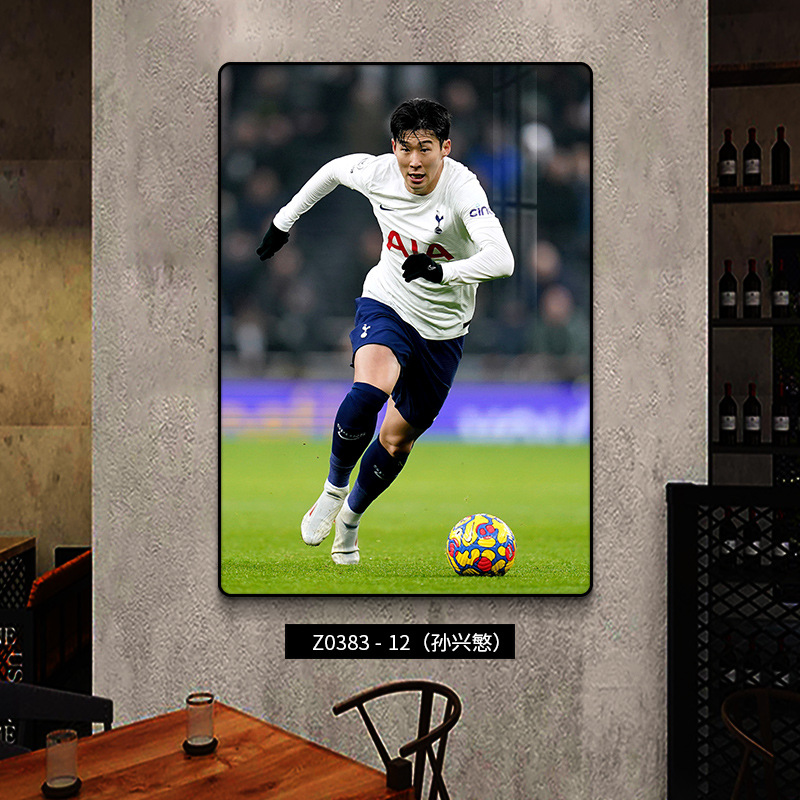 Estrellas del fútbol decoración Ronaldo fondo póster de pared deportivo Lotería mural Copa del Mundo Colgar pintura Euro 2024