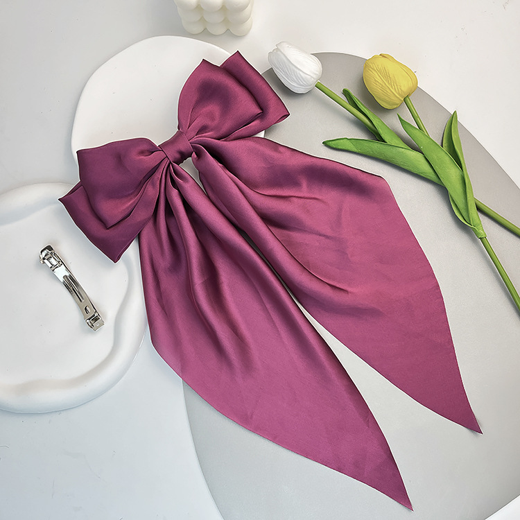 50g Weight Hair Clip Hair Accessories Type 1 Piece Quantity Daily Occasion satin Material Bow Knot Pattern Women's Gender Sweet Style Women's Sweet Bow Knot Satin Hair Clip 17