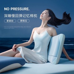 亜-輪ホテルの同じタイプの深い睡眠proの双芯の記憶枕はゆっくりとスプリングバックして睡眠の首の枕の家庭用の低い枕の卸売りを助けます。