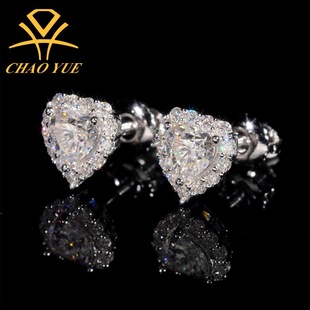 Niche 8.5mm Fashion Earrings 925 Silver Vvs 50 Points Moissanite High Quality Fashion Jewelry Cross-Border Spot Wholesale