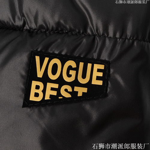 2025 Autumn/Winter Black Gold Cotton Coat, Trendy Fashion Thick Warm Cotton Jacket for Men and Youth Outwear