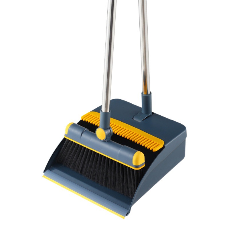 Casa giratoria escoba recogedor traje suave pelo sola escoba hogar perezoso escoba combinación baño limpiaparabrisas