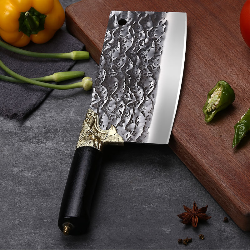 跑江湖鍛打龍泉陽江家用菜刀地攤廚房砍骨殺魚刀具切片切肉刀鋒利