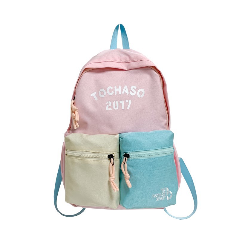 Mochila de estilo coreano para niños y niñas con letras de aire extranjero, mochila infantil de gran capacidad para estudiantes de primaria, mochila escolar