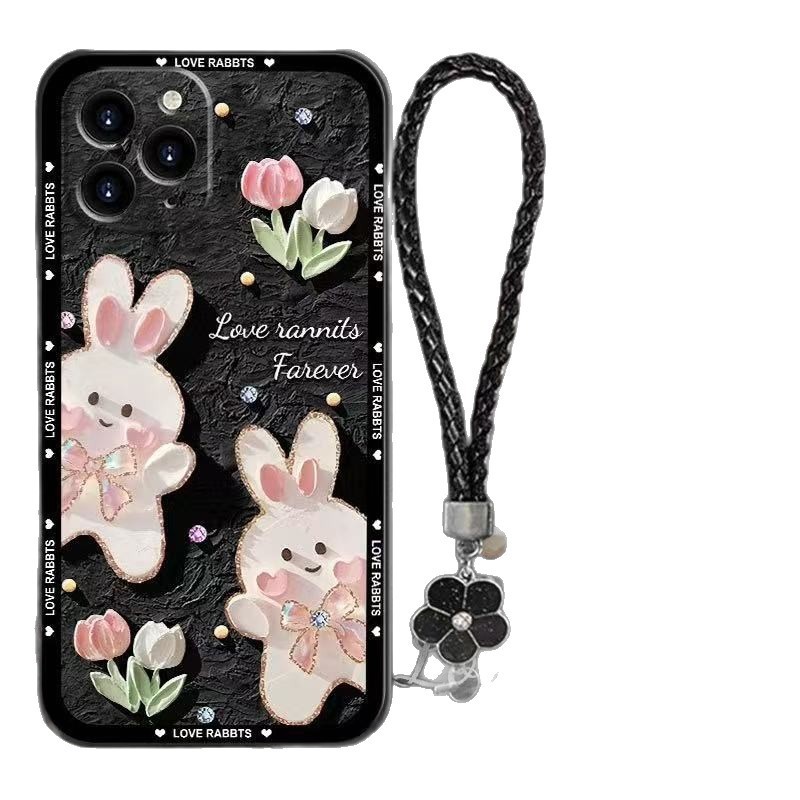 适用OPPOReno14手机壳A5活力版全包边卡通可爱兔子保护套简约女款|undefined