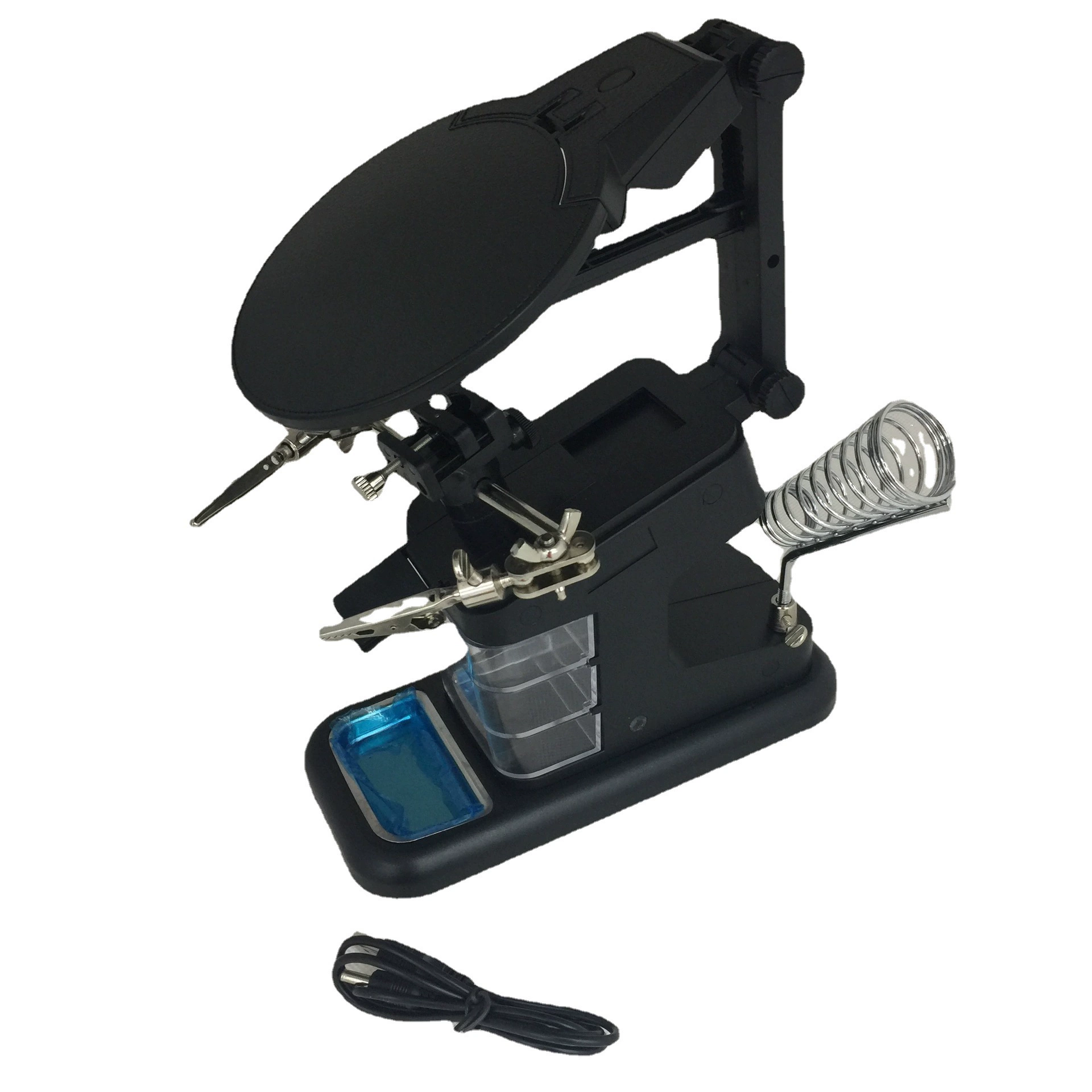 Светодиодная подсветка USB-плагин 7026B увеличительное стекло Детская портативная настольная резьба по микрорезьбе Сварка Вращение на 360 градусов