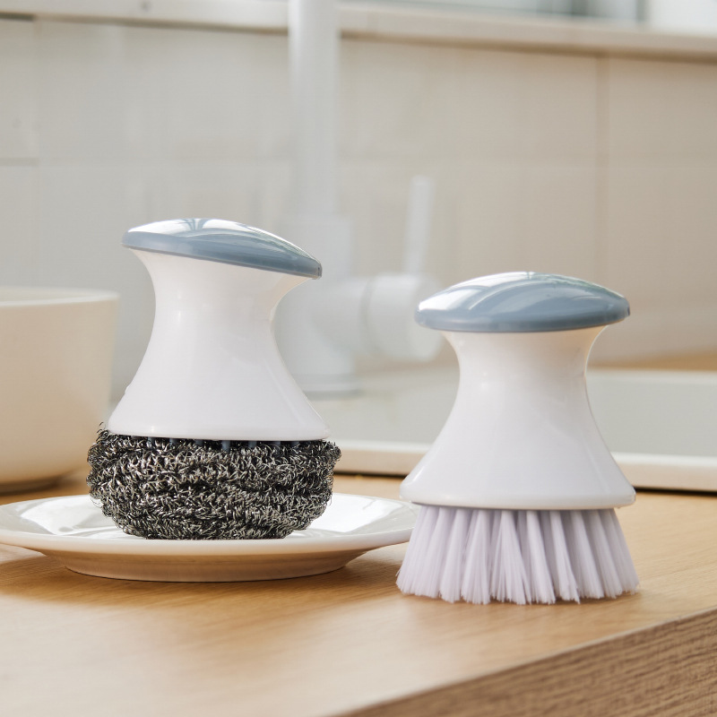 Fábrica directa cabeza redonda cocina cepillo olla lavavajillas artefacto bola de acero al por mayor multifuncional limpieza cepillo limpieza bola