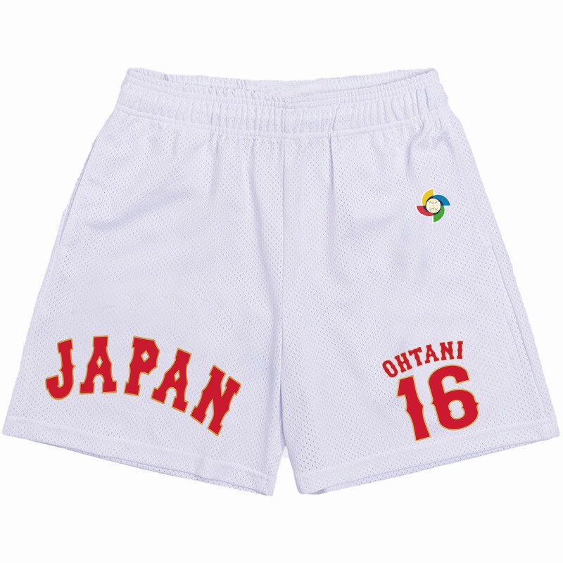 Wbc World Baseball Classic Japan Shohei Ohtani No. 16 Jersey Shorts Men's Summer Beach Pants Sports Mesh Pants