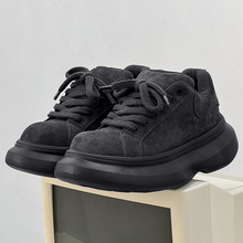 2025秋冬新款舒适休闲鞋男士厚底增高百搭运动鞋潮流低帮老爹鞋