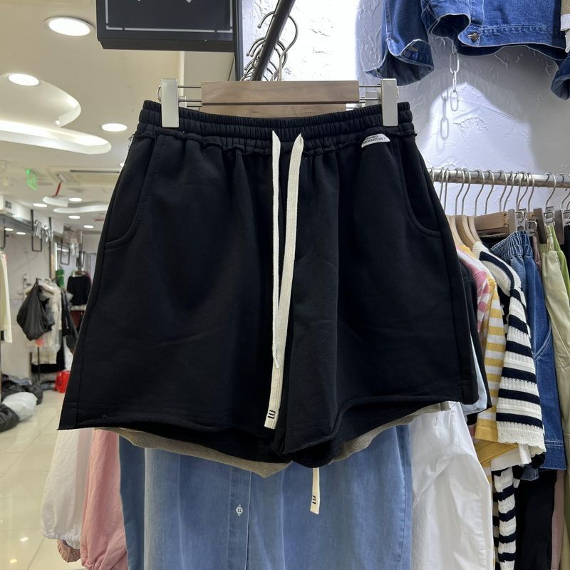 Damen Freizeithose Aus Baumwolle Mit Weitem Bein Und Kordelzug_voghion.com