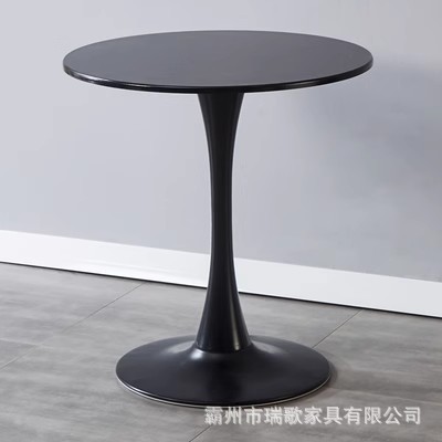 Mesa de comedor redonda para el hogar, mesa de negociación de recepción de café, moderna, sencilla, de lujo, accesible, para apartamento pequeño, mesa redonda pequeña Eames