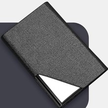 工厂直销不锈钢名片盒铝合金名片夹展会礼品卡片盒名片夹镭射LOGO