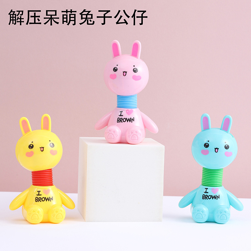 Espejo cruzado nuevo descompresión telescópico ciervo conejo sentido de los niños descompresión ventilación novedoso juguete estiramiento muñeca