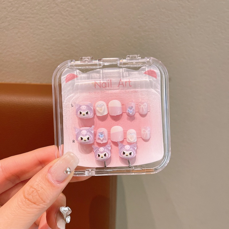 子供用ウェアラブルネイル サンリオ クロメ ガールズネイルステッカー ガールズネイルアートステッカー 無臭粘着フィンガーステッカー|undefined