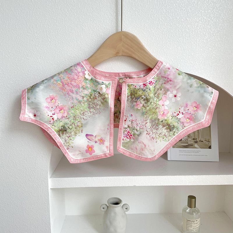 Nuevo chal protector solar de verano de las mujeres al aire libre con aire acondicionado decoración de la habitación chaleco de protección del cuello pequeña bufanda falsa bufanda anudada