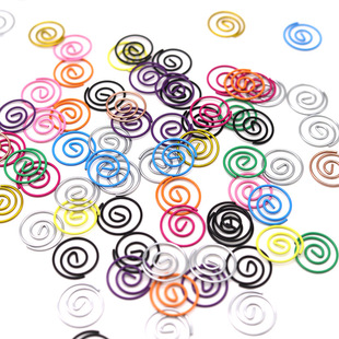 Plastic-coated circle mini paper clip metal office stationery paper clip color paper clip file data classification clip