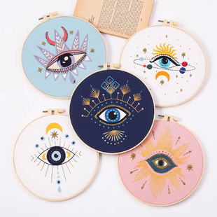 Xinzhuang New Eyes Export Amazon Cross-Border Best-Selling Embroider DIY Material Package Kit Source Ready-Made