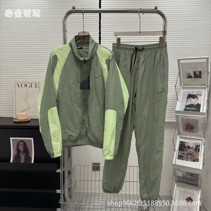 Spring and Autumn Windproof Clothing for Men and Women, Sports Woven Suit, Stand-Up Collar Jacket, Windbreaker with Embroidered Logo 7667
