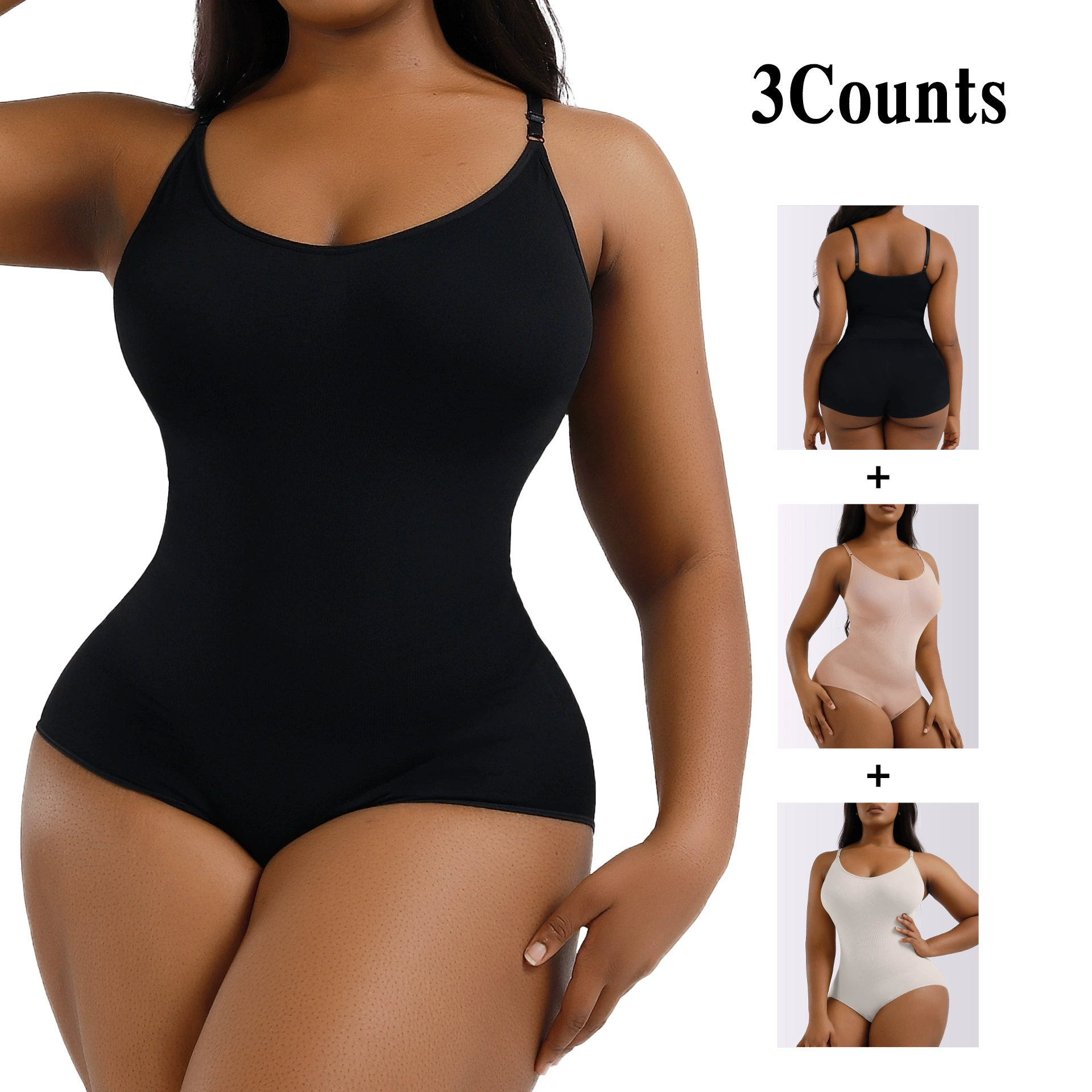 Постpartum Shapewear Bodysuit, European Style, Plus Size, Hip-Lifting Support