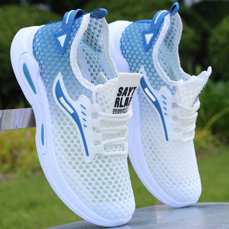 Summer Men's Shoes Ice Mesh Shoes Casual Running Sneakers Internet Celebrity Trendy Student Breathable Thin Men's Shoes