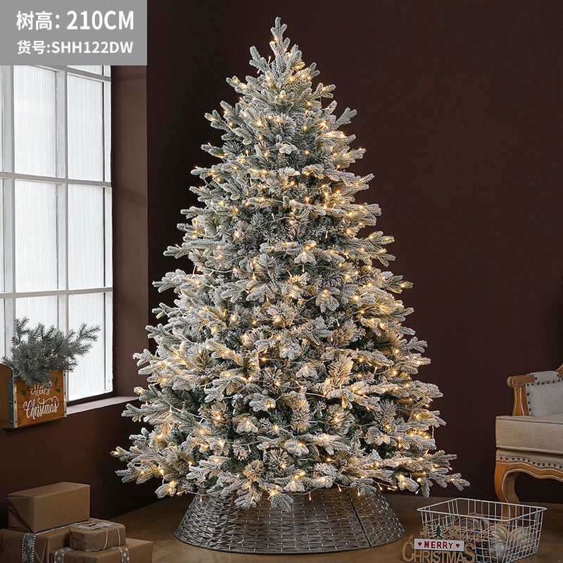210cm de lujo árbol de nieve D (con valla de cadena de luz)