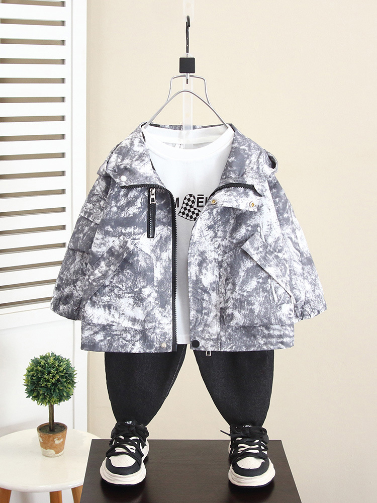 6061 niños ropa de otoño chaqueta de camuflaje para niños primavera y otoño chaqueta coreana 2024 nueva chaqueta de otoño para bebés