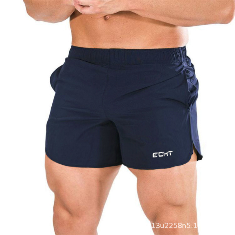 Muscle Guys Sports Fitness Shorts Men's Elastic Thin Squat Training Shorts Outdoor Casual Beach Shorts Trendy