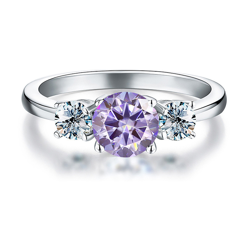 Anillo de plata esterlina s925 anillo de mujer de oro europeo y americano de lujo 3 quilates anillo de piedra de mosaico colorido