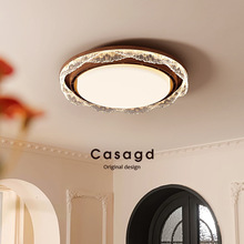 法式中古风无叶电扇灯2025年新款客餐厅隐形静音全光谱吸顶风扇灯