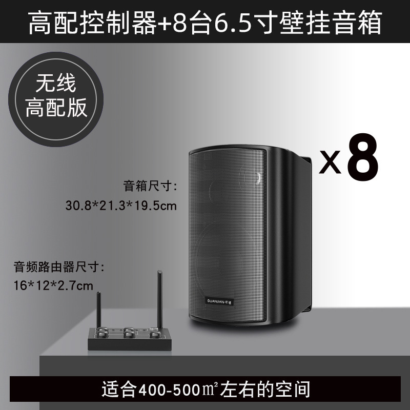 壁挂无线音响店铺舞蹈教室餐厅健身房会议室商用音箱组合套装|undefined