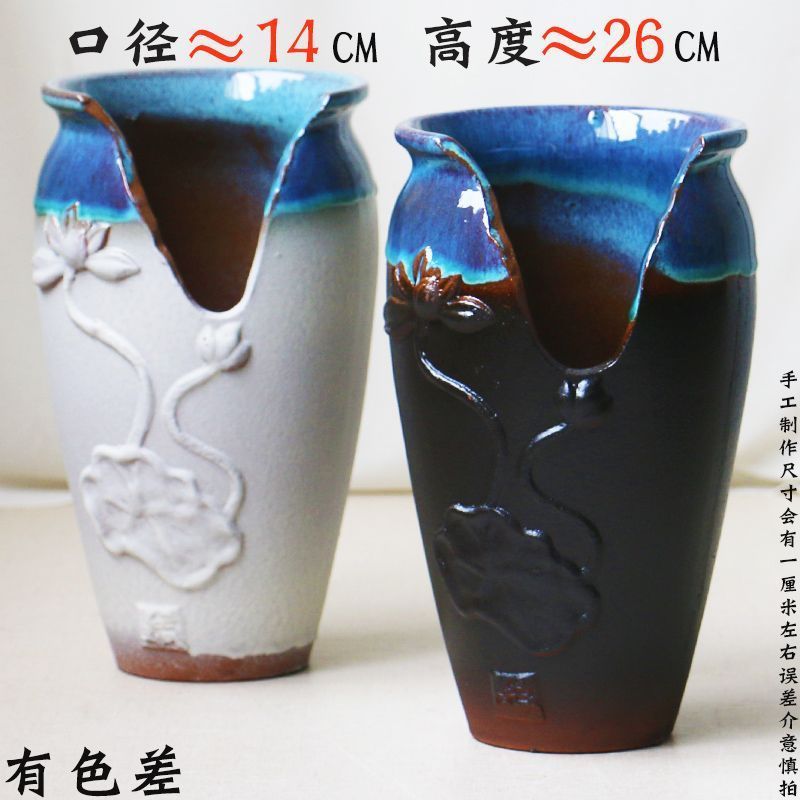 缺口花盆悬崖桩切口多肉缺口造型花盆悬崖式老桩深缺口高瘦陶瓷大|undefined