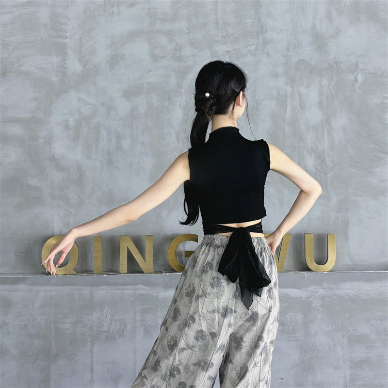 Dance Tops Women's New Short-Sleeved Ballet Training Clothes Modern Dance Practice Clothes Summer Classical Dance Body Clothing