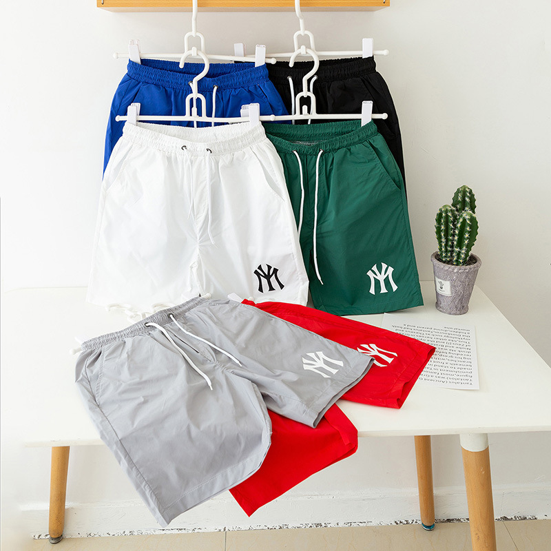 Trendy Men's Shorts Slim-fit Summer Trendy Brand Printed Casual Quick-drying Shorts Beach Pants Social Spirit Guy Pants