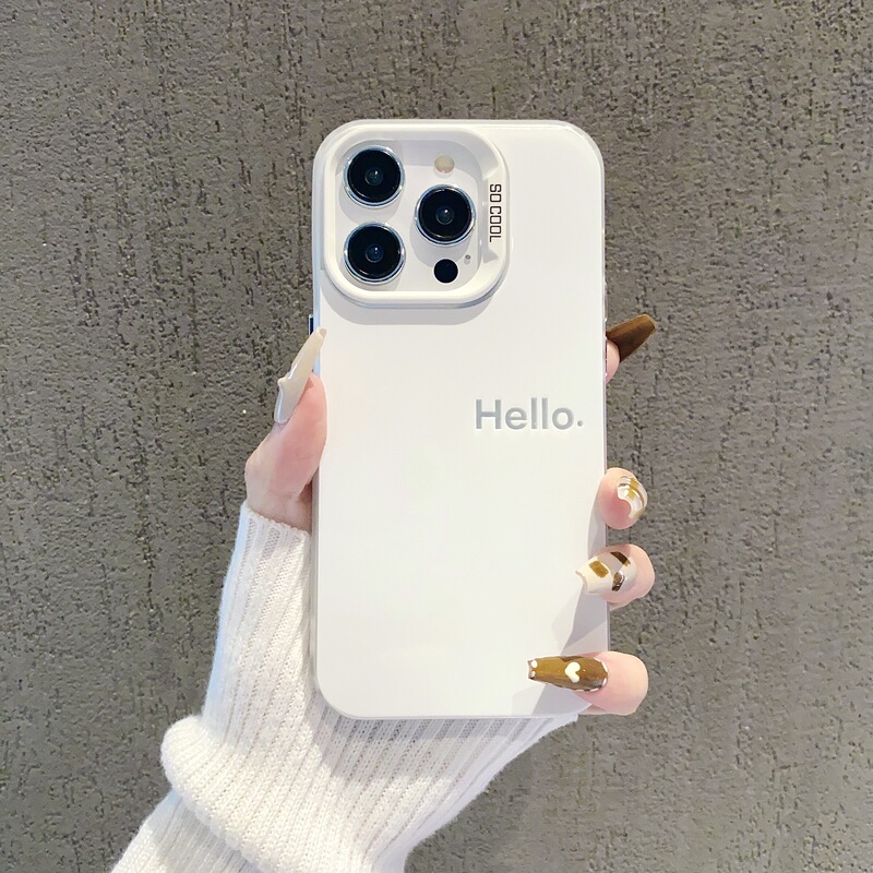 Simple Hello Apple 16Pro Phone Case for 15 Men 1413 Personality X Light Luxury iPhone12pro High-class 11 Women Simple Hello Apple 16Pro Phone Case for 15 Men 1413 Personality X Light Luxury iPhone12pro High-class 11 Women