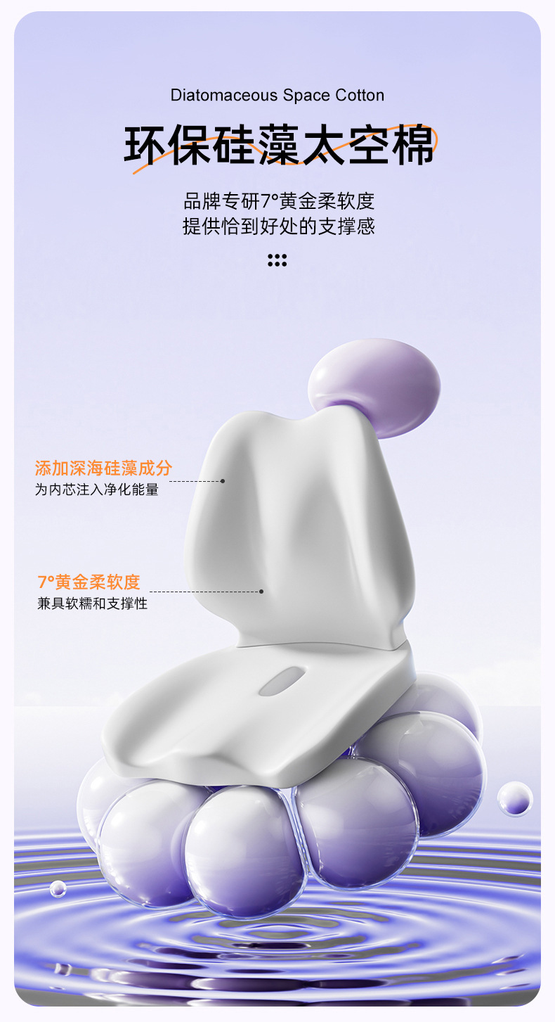 Car Seat Cushion with Lumbar Support for Office Chair, Multifunctional Backrest Cushion for Car