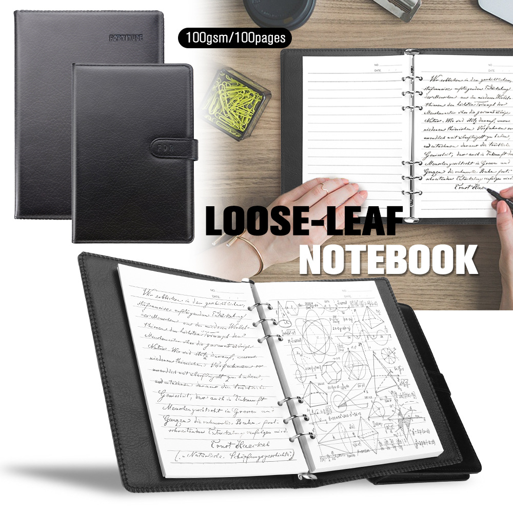 A5 cuaderno de escritorio de negocios estudio diario regalo de cuero suave grueso de alto valor de la cara cuaderno de hebilla