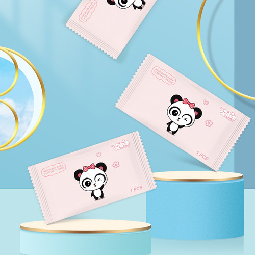 50 pieces boxed wet wipes portable single piece individually packaged wet wipes hand and mouth cleaning disposable wipes baby wipes