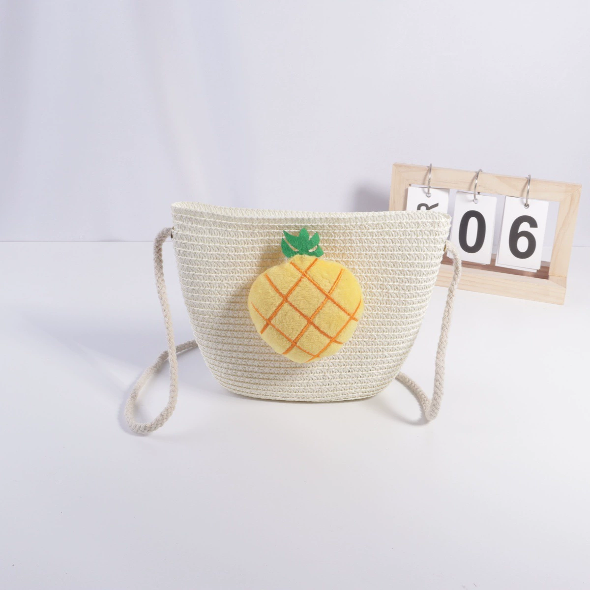 Сумка для телефона, ремешок из соломы, размер 19×15.5 см