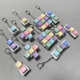 二键三键五键组合解压玩具试轴器发光解压钥匙扣手指解压玩具挂件