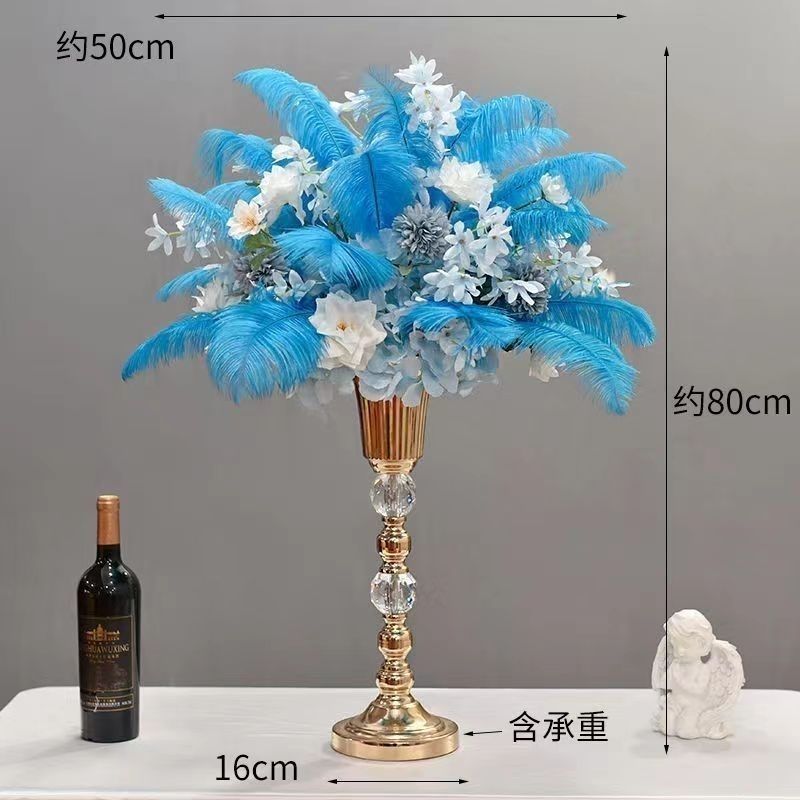 高級クリスタルテーブルテーブルフラワーフィット - 新鮮な北欧スタイルの模擬花装飾品鉄手作り|undefined