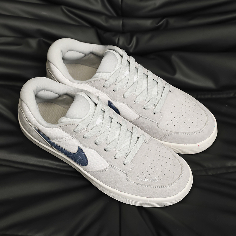 2026 Summer New Model Mesh Breathable Force 58 Low-top Gray-White-Blue Retro Casual Unisex Sneakers Nike Official 2026 Summer New Model Mesh Breathable Force 58 Low-top Gray-White-Blue Retro Casual Unisex Sneakers Nike Official