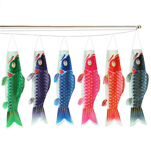 Cross-border supply source Japanese Koinobori lucky Koinobori Japanese style Koinobori fan tourist flag photography decoration fish