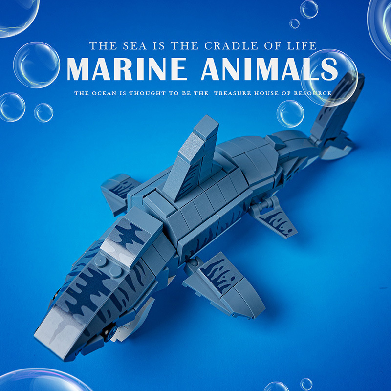 海洋生物動物ロブスターサメカニクジラ子供知育互換レゴ積み木子供玩具|undefined