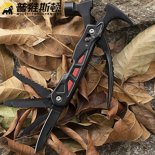 Outdoor stainless steel multifunctional claw hammer, portable camping pliers and hammer, survival outdoor combination tool manufacturer wholesale