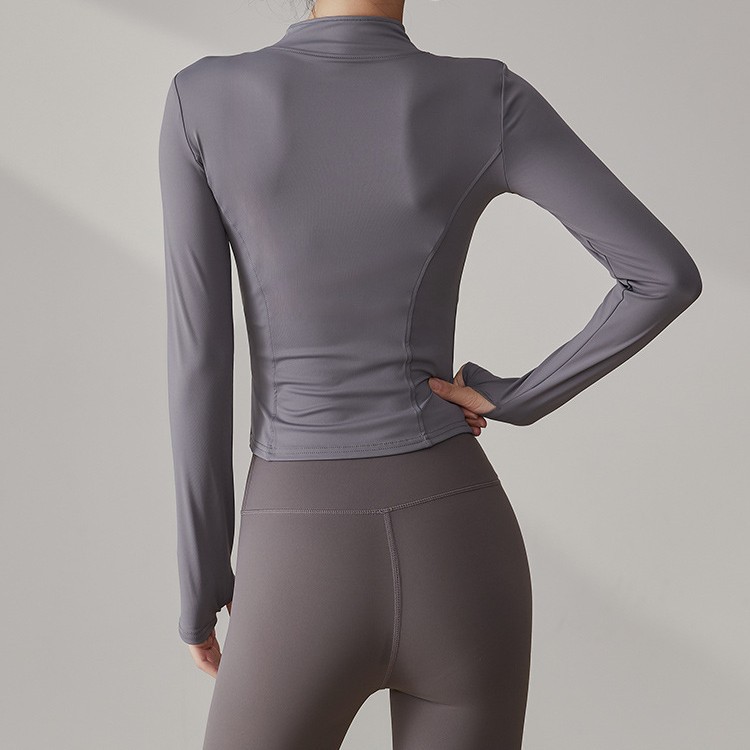Slim-fit Quick-drying Yoga Clothes For Women, Long-sleeved Sports Fitness Tops, Fitness Clothes For Women_desvips.com