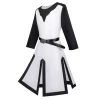 Black collar in white [No belt with belt]