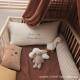 Korean bedside pillow children's room crib tatami bed backrest removable and washable embroidery name long pillow