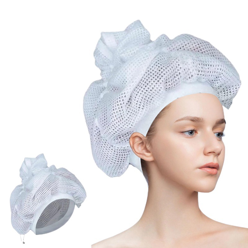 Secado del cabello Soulta Sombrero de malla rizado seco Cabello rizado Soulta Bolsa de malla girando Sombrero de malla invertido