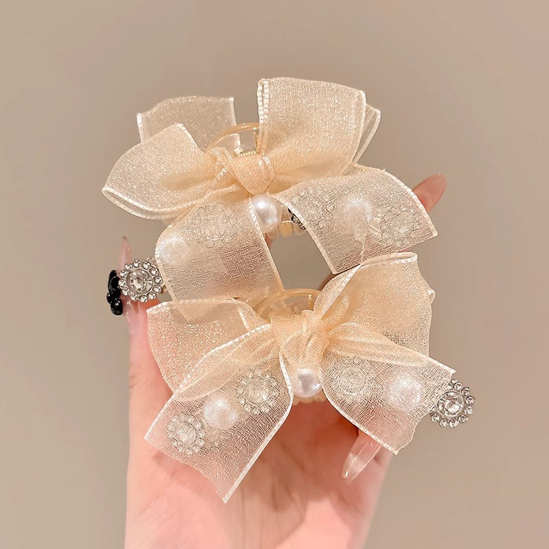 Retro arco de perla pequeño clip de agarre princesa cabeza lateral frange clip de cabello de la cabeza detrás de la mitad de un cabello clip de cabello tocado