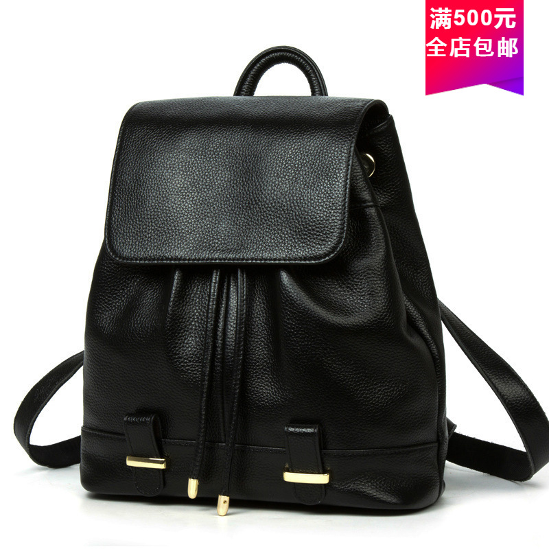 Genuine Leather Backpack Women's Travel Bag 2024 New Fashionable Women's Backpack European and American Fashion Top Layer Cowhide Women's Bag Supply